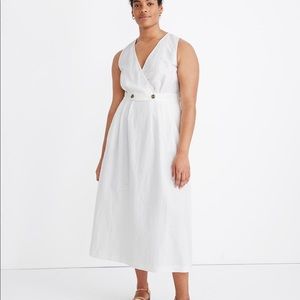 Button Waist Wrap Midi dress - Madewell